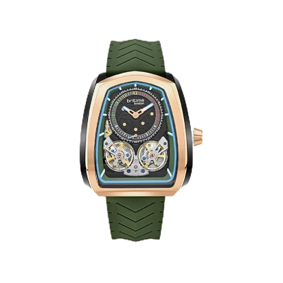 Aventus Men Automatic Green Dial Analog Silicone Watch