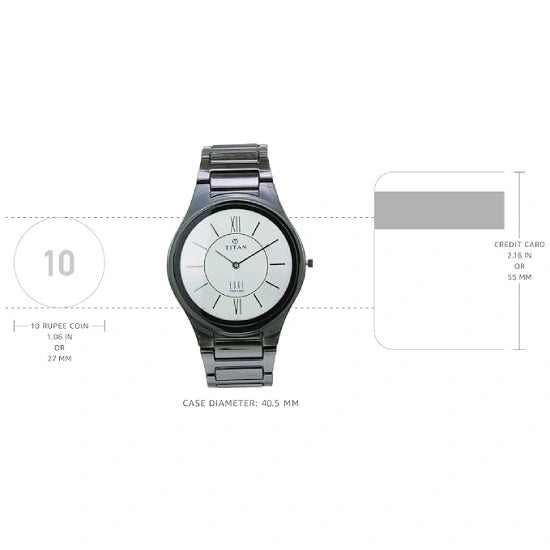 Titan Analog Silver Dial Men Watch