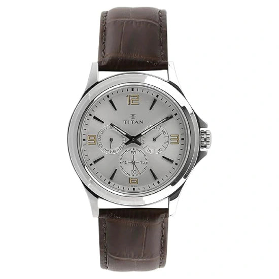 Titan Analog Silver Dial Men's Watch