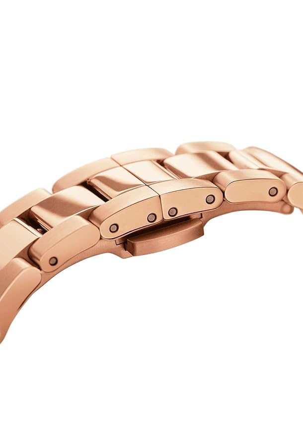 Daniel Wellington Stainless Steel Analog White Dial Unisex's Watch, Band Color-Rose Gold