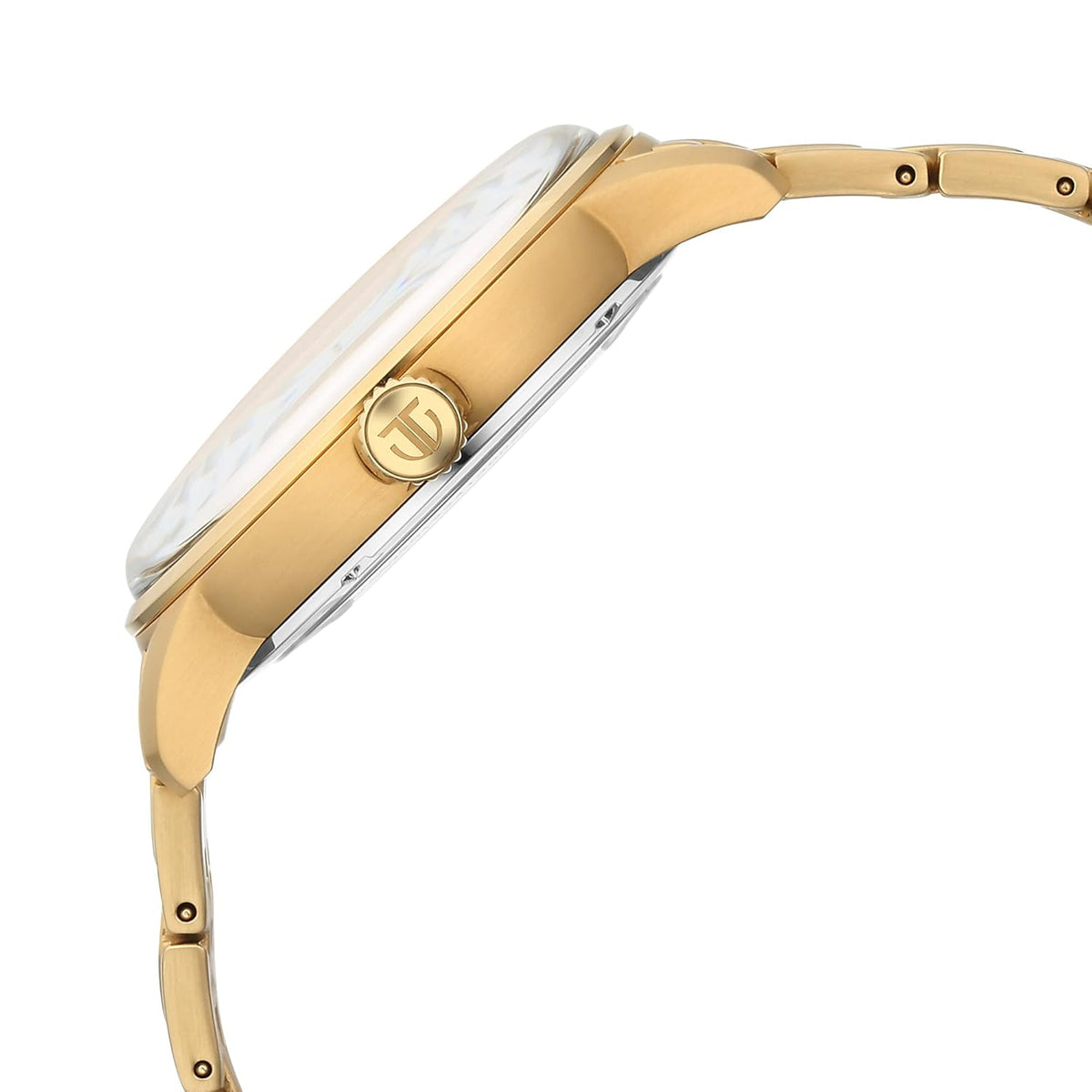 Titan Golden Heart Skeletal Automatic Analog with Silver Dial Yellow Gold Stainless Steel Strap Watch for Men