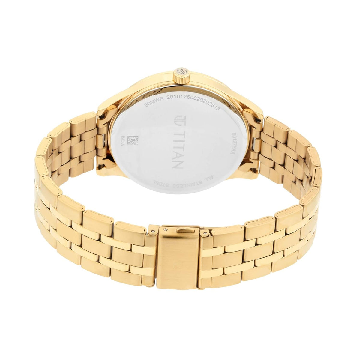 Titan Regalia Opulent Black Dial Analog with Day and Date Stainless Steel Strap watch for Men