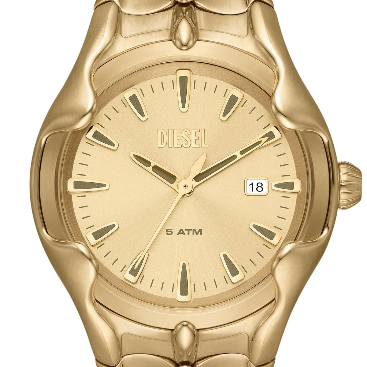 Diesel Stainless Steel Analog Gold Dial Men Watch,GOLD BAND