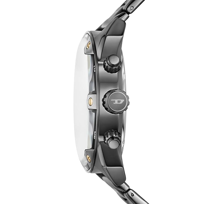 Diesel Stainless Steel Analog Gray Dial Men's Watch Band Color:Gray