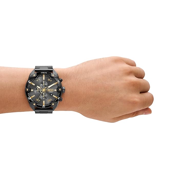 Diesel Stainless Steel Analog Gray Dial Men's Watch Band Color:Gray