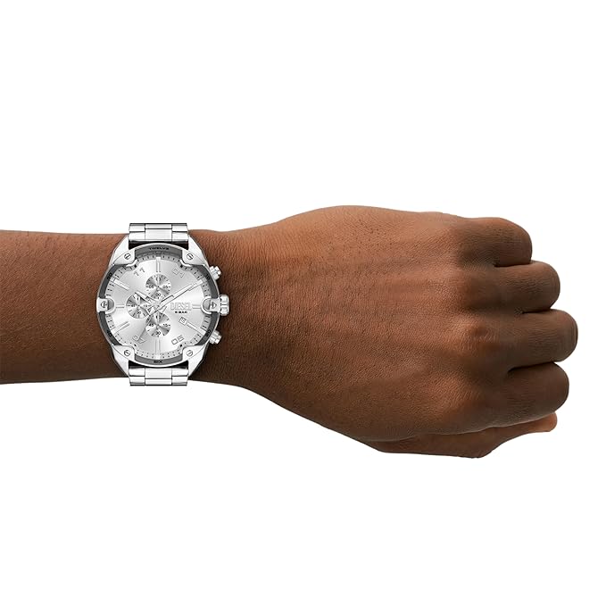 Diesel Spiked Silver Watch