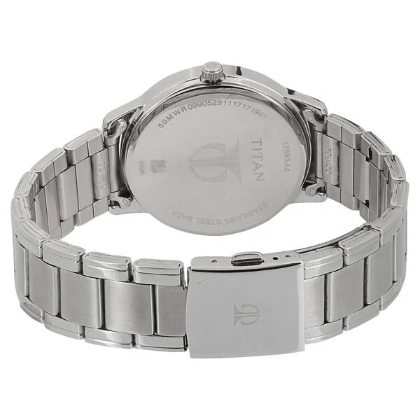 Titan Workwear Blue Dial Quartz Multifunction Stainless Steel Strap watch for Men