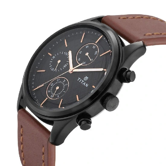 Titan Men WORKWEAR Brown Analog Watch