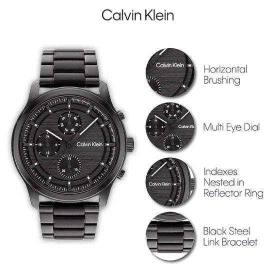CALVIN KLEIN Sport Multi-Function Analog Black Dial Men's Watch
