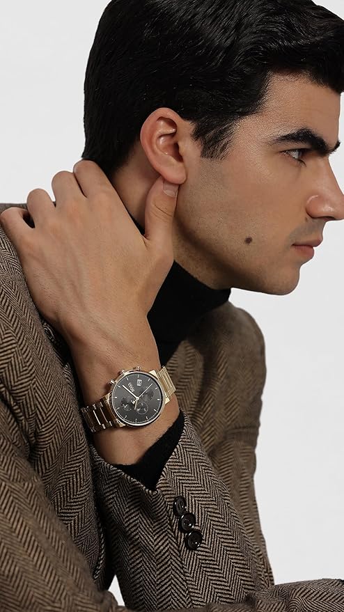 BOSS Hugo Stainless Steel Analog Black Dial Men's Watch