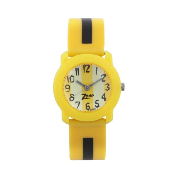 Zoop Analog Watch with Yellow Dial & Yellow Strap for Boys Girls Kids, from House of Titan
