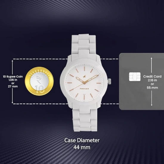 Fastrack Trendies Analog White Dial Women's Watch