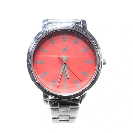 Fastrack Fundamentals Quartz Analog Grey Dial Stainless Steel Strap Watch for Girls