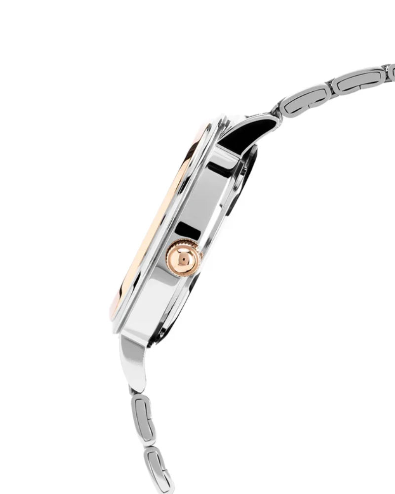 Peach Dial Dual Tone Watch