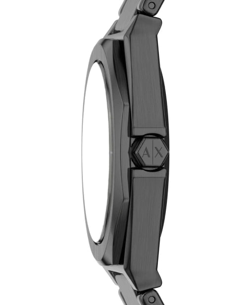 Armani Exchange sleek, monochromatic women's analog watch