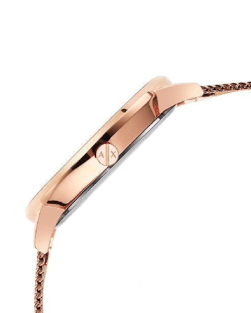 Armani Exchange Rose Gold Watch For Women