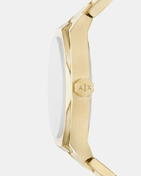 Women Quartz Gold Dial Analog Stainless Steel Watch AX6031