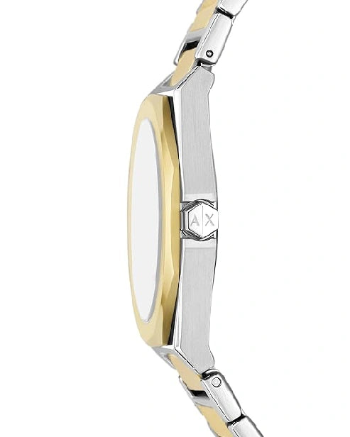 Armani Exchange Stainless Steel Analog Silver Dial Women's Watch, Band Color:Multicolor
