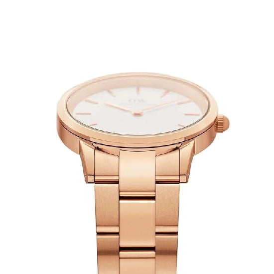 Daniel Wellington Iconic Analogue Round White Dial Water Resistant Unisex's Watch