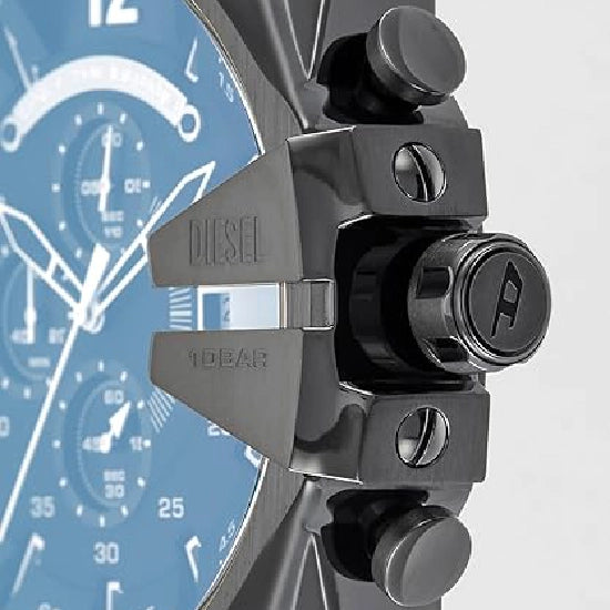 Diesel Stainless Steel Analog Red Dial Black Strap Men's Watch