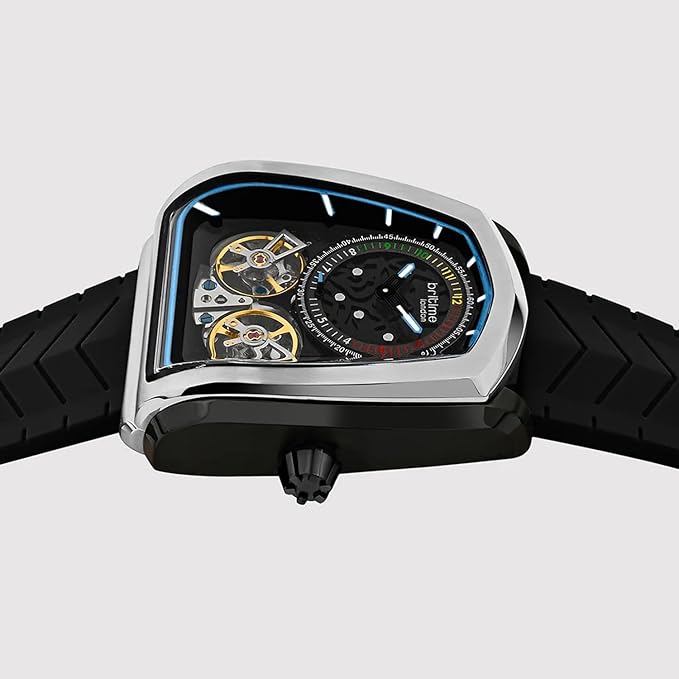 Aventus Men Automatic Black Dial Analog Silicone Watch