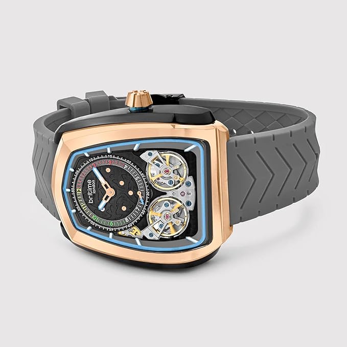 Aventus Men Automatic Grey Dial Analog Silicone Watch