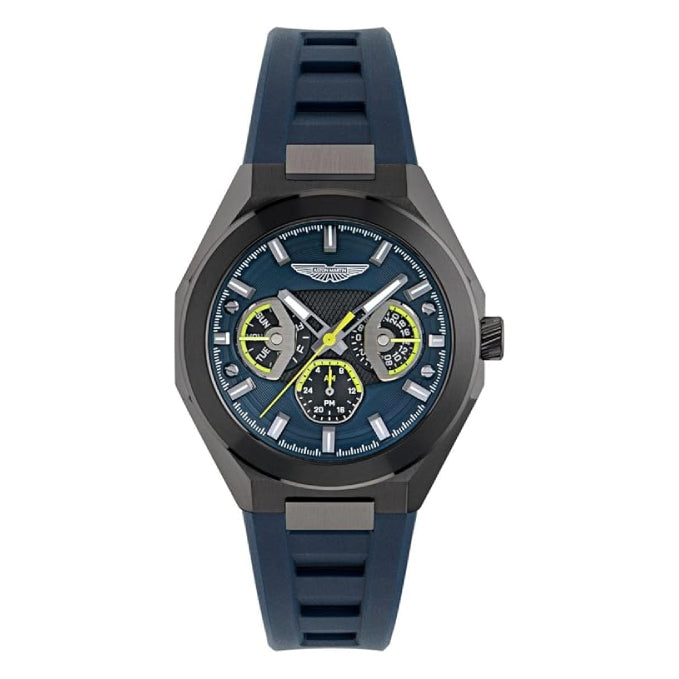 Aston Martin Lagunda Octogonal 42mm Blue Dial Analog Men Watch