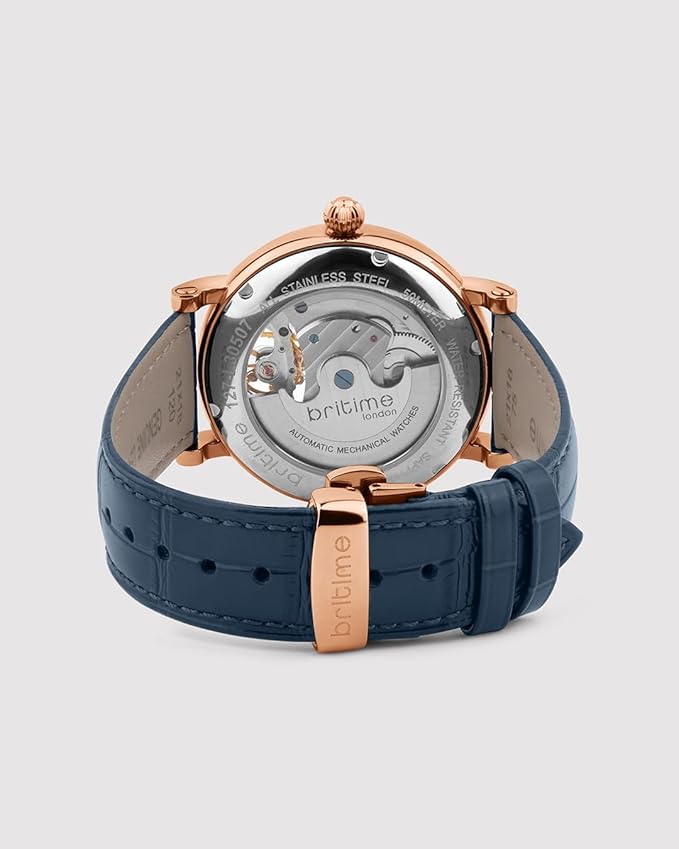 Jupiter Men Automatic Blue Dial Analog Leather Watch