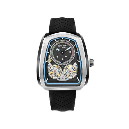 Aventus Men Automatic Black Dial Analog Silicone Watch