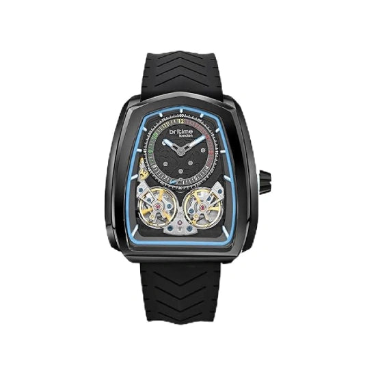 Aventus Men Automatic Black Dial Analog Silicone Watch