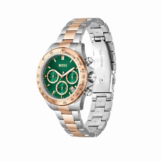 Novia - Le Women Quartz Green Dial Chronograph Stainless Steel Watch
