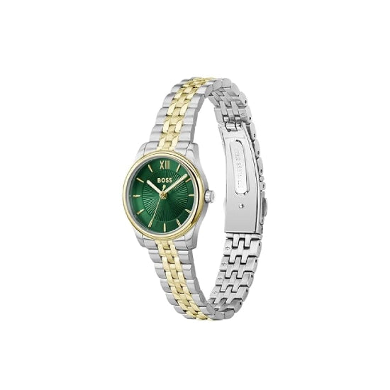 Boss Graceful Mina Qtz Basic Slim Green Round Dial Women's Watch
