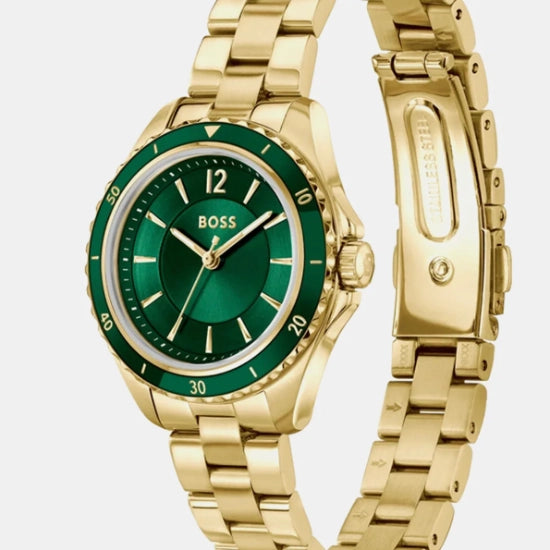 Boss Sage Aqua Women Quartz Green Dial Analog Stainless Steel Watch