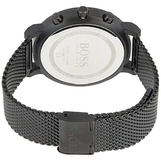Hugo Boss Stainless Steel Montre Integrity Analog Black Dial Men Watch, Black Band