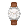 Hugo Boss Champion Leather Analog Men's Watch-White Dial Brown Coloured Strap