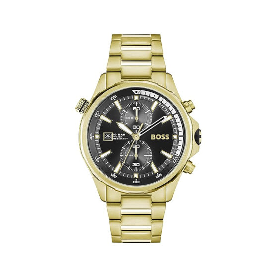 Hugo Boss Globetrotter Chronograph Black Round Dial Men's Watch