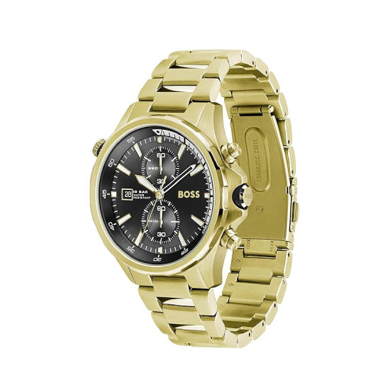 Hugo Boss Globetrotter Chronograph Black Round Dial Men's Watch