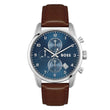 Hugo Boss Leather Skymaster Analog Blue Dial Men's Watch-Band Color-Brown