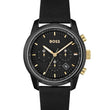 Hugo Boss Trace Leather Analog Men's Watch-Black Dial Black Coloured Strap