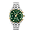 BOSS Hugo Skytraveller Qtz Analog Fashion Chrono Green Round Dial Men's Watch|Stainless Steel Material|Silver Color Band