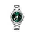 Hugo BOSS Analog Watch Troper Automatic Mech-Automatic Green Round Dial Men's Watch|Stainless Steel Material|Silver Color Band