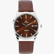 Titan Eco with Date Brown Dial Brown LeatherStrap Analog Watch - For Men