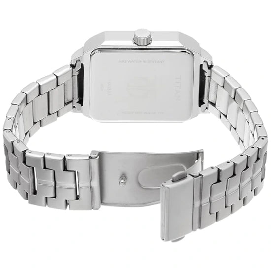Titan Quartz Multifunction Grey Dial Stainless Steel Strap Watch for Men