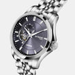 Men Automatic Blue Dial Analog Metal Watch