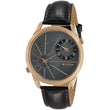 Titan Globe Trotter Anthracite Dial Dual Time Leather Strap watch for Men
