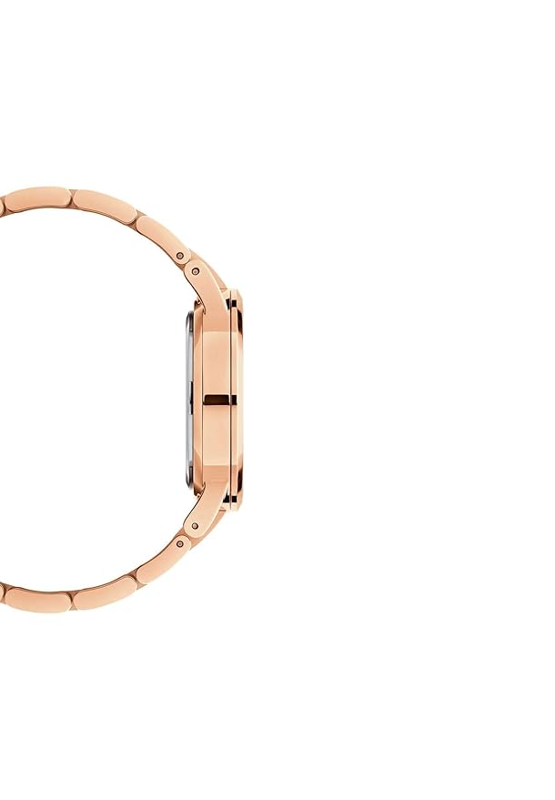 Daniel Wellington Stainless Steel Analog White Dial Unisex's Watch, Band Color-Rose Gold