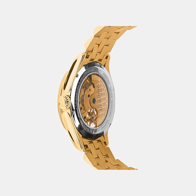 Men Automatic Silver Dial Analog Metal Watch