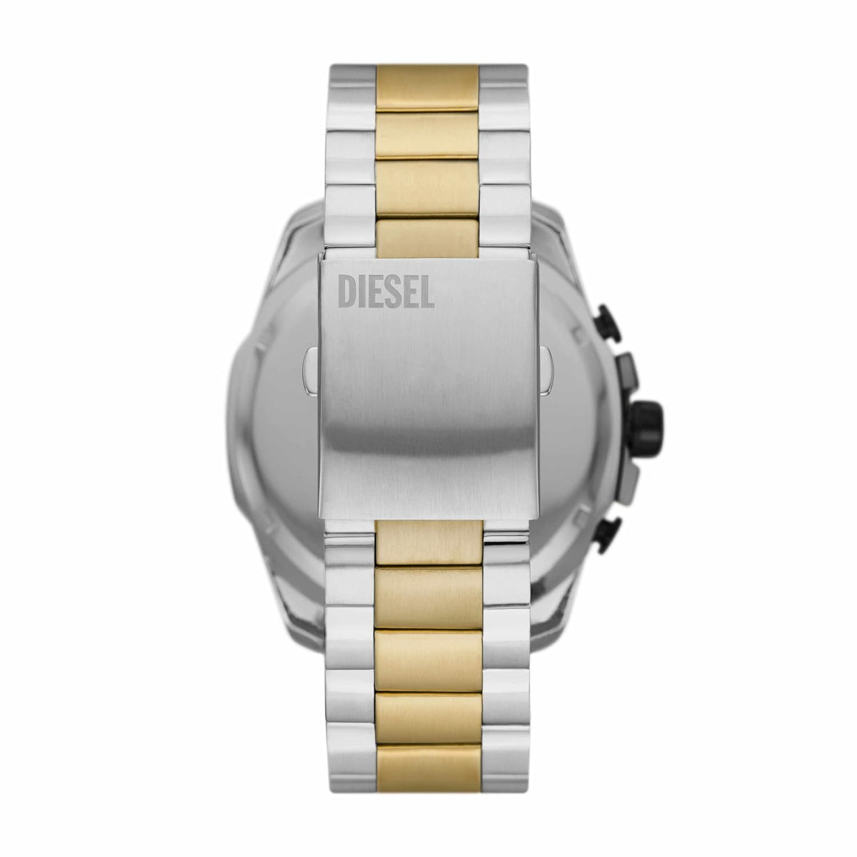 Diesel Stainless Steel Mega Chief Analog Black Dial Men Watch- Multi-Color Band