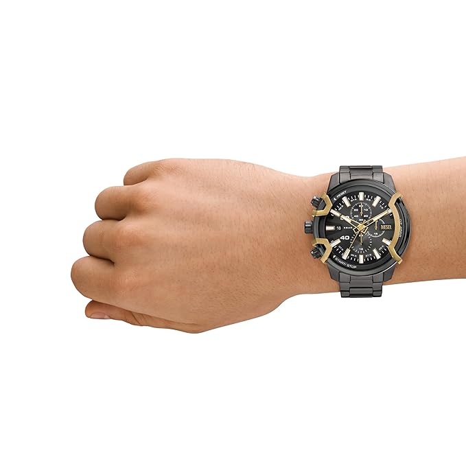 Diesel Stainless Steel Analog Gray Dial Men's Watch Band Color:Gray