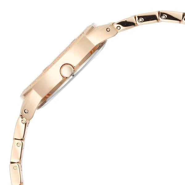 Titan Raga Showstopper Quartz Analog Pink Round Dial Rose Gold Metal Strap Watch For Women